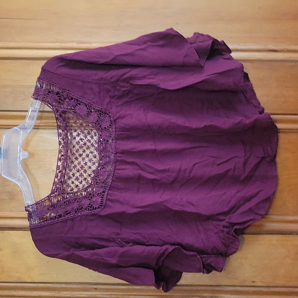 Aeropostale Burgundy Top Size XS